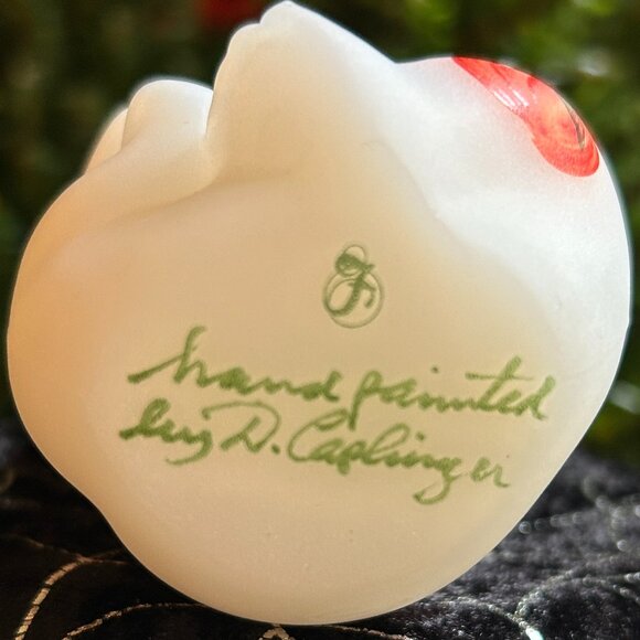 RARE Fenton Signed and Hand Painted Masked Halloween “BOO!” Bear (MINT) - Picture 9 of 10